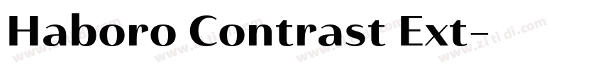 Haboro Contrast Ext字体转换
